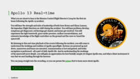 What Apollo13realtime.org website looked like in 2020 (3 years ago)