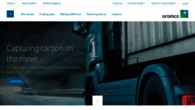 What Aramco.com website looked like in 2020 (3 years ago)