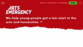 What Arts-emergency.org website looked like in 2020 (3 years ago)