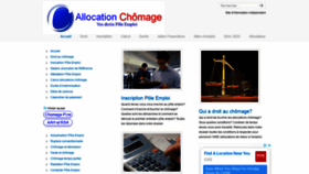 What Allocation-chomage.fr website looked like in 2020 (3 years ago)