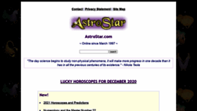 What Astrostar.com website looked like in 2020 (3 years ago)