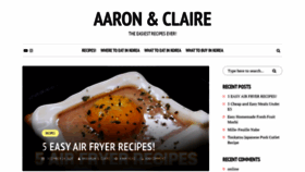 What Aaronandclaire.com website looked like in 2020 (3 years ago)