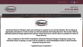 What Advancedphysicaltherapy.org website looked like in 2020 (3 years ago)