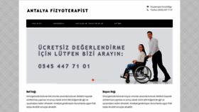 What Antalyafizyoterapist.com website looked like in 2020 (3 years ago)