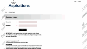 What Aspirationsonline.com website looked like in 2020 (3 years ago)