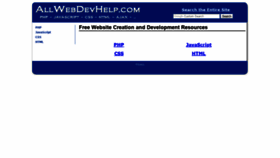 What Allwebdevhelp.com website looked like in 2020 (3 years ago)