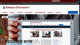 What Amridgeuniversity.edu website looked like in 2020 (3 years ago)