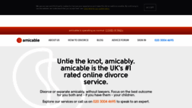 What Amicable.io website looked like in 2020 (3 years ago)