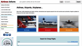 What Airlines-inform.com website looked like in 2020 (3 years ago)