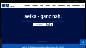What Aetka.de website looked like in 2020 (3 years ago)