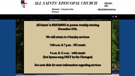 What Allsaintsmt.org website looked like in 2021 (3 years ago)