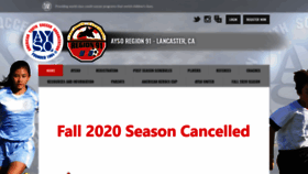 What Ayso91.org website looked like in 2021 (3 years ago)