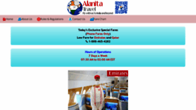 What Alanitatravel.com website looked like in 2021 (3 years ago)