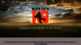 What Actionk9.ca website looked like in 2021 (3 years ago)