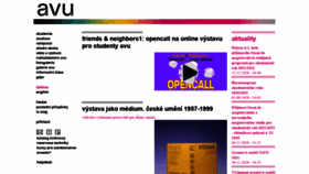 What Avu.cz website looked like in 2021 (3 years ago)
