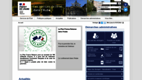 What Aube.gouv.fr website looked like in 2021 (3 years ago)