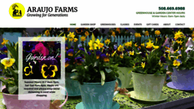 What Araujofarms.com website looked like in 2021 (3 years ago)