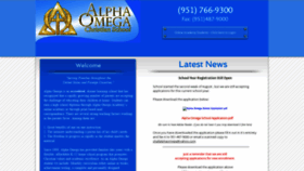 What Alphaomegaschool.com website looked like in 2021 (3 years ago)