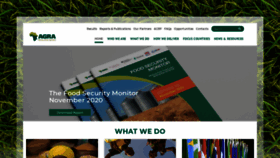 What Agra.org website looked like in 2021 (3 years ago)