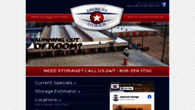 What Americanstorageamarillo.com website looked like in 2021 (3 years ago)