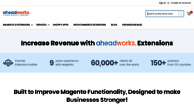 What Aheadworks.com website looked like in 2021 (4 years ago)