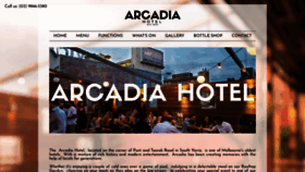 What Arcadiahotel.com.au website looked like in 2021 (3 years ago)
