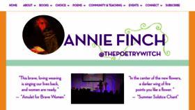 What Anniefinch.com website looked like in 2021 (3 years ago)
