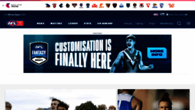 What Afl.com.au website looked like in 2021 (3 years ago)