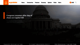 What Aljazeera.com website looked like in 2021 (3 years ago)