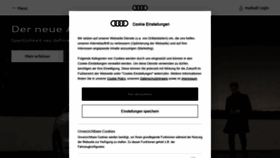 What Audi.de website looked like in 2021 (3 years ago)
