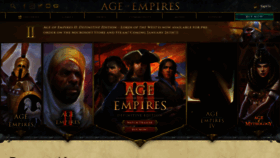 What Ageofempires.com website looked like in 2021 (3 years ago)