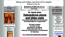 What Allergy90210.com website looked like in 2021 (3 years ago)