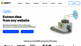 What Apify.com website looked like in 2021 (3 years ago)