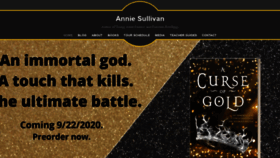 What Anniesullivanauthor.com website looked like in 2021 (4 years ago)