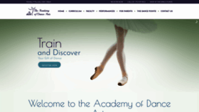 What Academyofdancearts.com website looked like in 2021 (3 years ago)