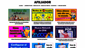 What Afiliador.com website looked like in 2021 (4 years ago)