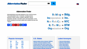 What Abbreviationfinder.org website looked like in 2021 (3 years ago)