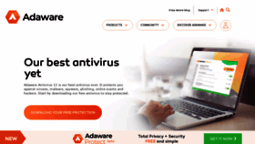 What Adaware.com website looked like in 2021 (3 years ago)