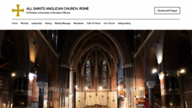 What Allsaintsrome.org website looked like in 2021 (3 years ago)