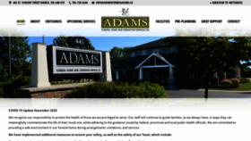 What Adamsfuneralhome.ca website looked like in 2021 (3 years ago)