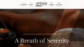 What Abreathofserenity.com website looked like in 2021 (3 years ago)