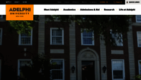 What Adelphi.edu website looked like in 2021 (3 years ago)