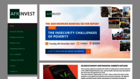 What Afrinvest.com website looked like in 2021 (3 years ago)