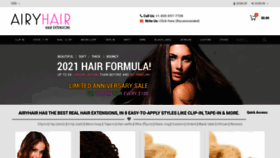 What Airyhair.com website looked like in 2021 (3 years ago)