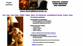 What Animalbehaviorist.us website looked like in 2021 (4 years ago)