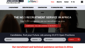 What Africawork.com website looked like in 2021 (3 years ago)