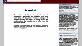 What Aqua-calc.com website looked like in 2021 (3 years ago)