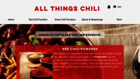 What Allthingschili.com website looked like in 2021 (4 years ago)