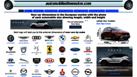 What Automobiledimension.com website looked like in 2021 (3 years ago)