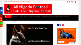 What Allnigeriafootball.com website looked like in 2021 (5 years ago)